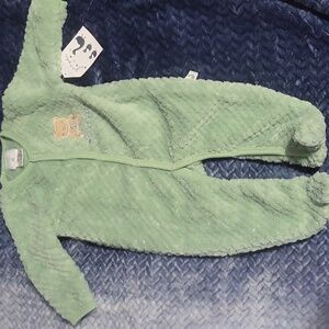 Green Fleece Baby Onesie